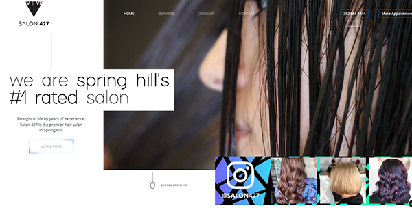 Salon 427 Website Design